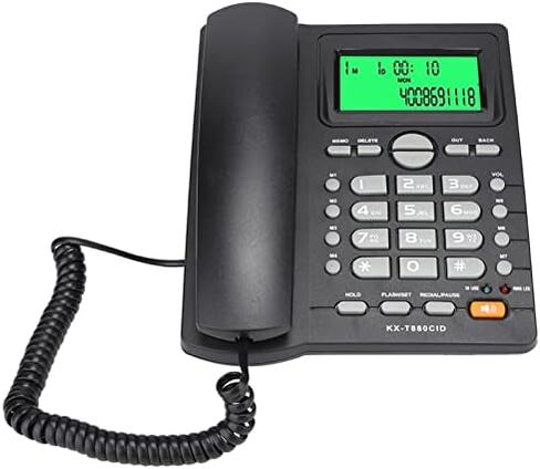 Clear Sound Caller ID Display Landline Telephone with Mute Function & Fast Dialing, Wide Application for Home Office Phone (Black) in Saudi Arabia