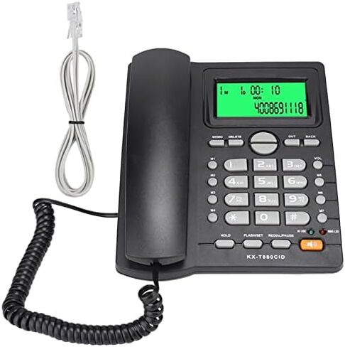 Clear Sound Caller ID Display Landline Telephone with Mute Function & Fast Dialing, Wide Application for Home Office Phone (Black) in Saudi Arabia