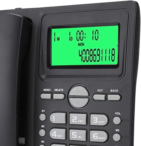 Clear Sound Caller ID Display Landline Telephone with Mute Function & Fast Dialing, Wide Application for Home Office Phone (Black) in Saudi Arabia