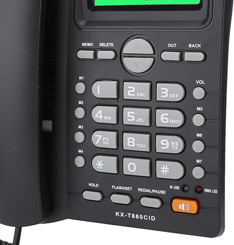 Clear Sound Caller ID Display Landline Telephone with Mute Function & Fast Dialing, Wide Application for Home Office Phone (Black) in Saudi Arabia