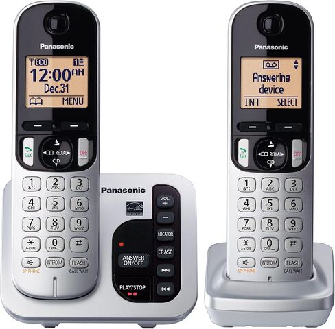 Panasonic KX-TGC222B Answering System with 2 Handsets (Renewed) (KX-TGC222S BLACK) in Saudi Arabia