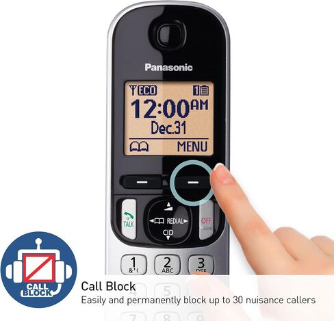 Panasonic KX-TGC222B Answering System with 2 Handsets (Renewed) (KX-TGC222S BLACK) in Saudi Arabia