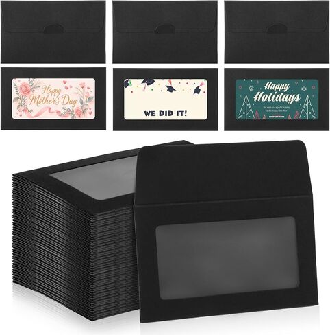 150 Packs Window Gift Card Envelopes, 3.9 X 2.4 Inch Gift Card Sleeves, Mini Envelopes for Gifts Cards Weddings Favors Party Favors in Saudi Arabia