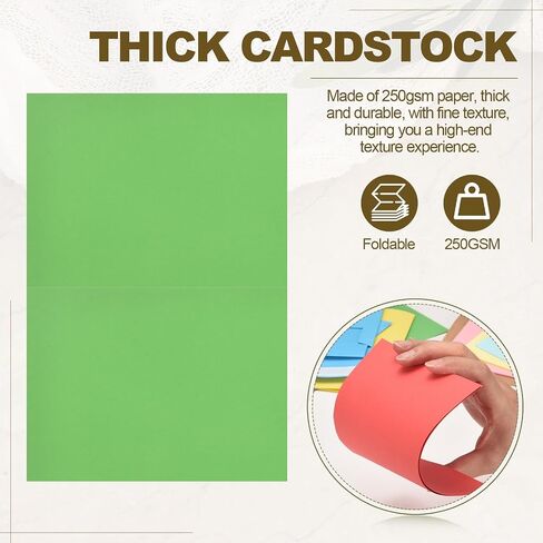 PATIKIL 50Pack Grass Green 5x7 Blank Cards and Envelopes, Self Seal A7 Envelopes with Folded Cardstock Small for Greeting Cards Wedding Greeting Birthday Invitations Letter Mailing in Saudi Arabia