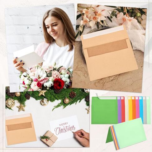PATIKIL 50Pack Grass Green 5x7 Blank Cards and Envelopes, Self Seal A7 Envelopes with Folded Cardstock Small for Greeting Cards Wedding Greeting Birthday Invitations Letter Mailing in Saudi Arabia