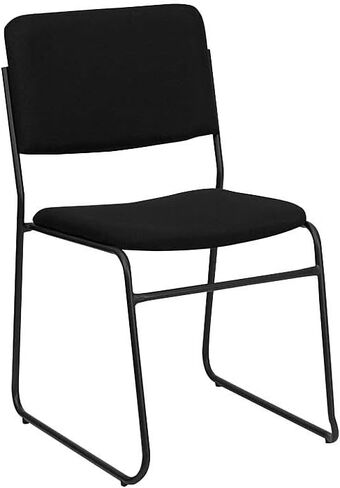 Flash Furniture HERCULES Series 500 lb. Capacity High Density Black Vinyl Stacking Chair with Sled Base in Saudi Arabia