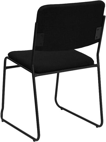 Flash Furniture HERCULES Series 500 lb. Capacity High Density Black Vinyl Stacking Chair with Sled Base in Saudi Arabia