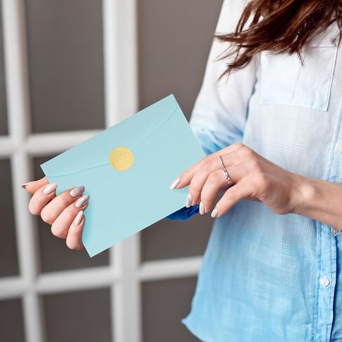 100 Pack A6 / 4x6 Invitation Envelopes, Multicolor Colored Envelopes for Greeting Cards, Photos, Invitations - with Gold Stickers in Saudi Arabia