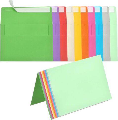 PATIKIL 50Pack Grass Green 5x7 Blank Cards and Envelopes, Self Seal A7 Envelopes with Folded Cardstock Small for Greeting Cards Wedding Greeting Birthday Invitations Letter Mailing in Saudi Arabia
