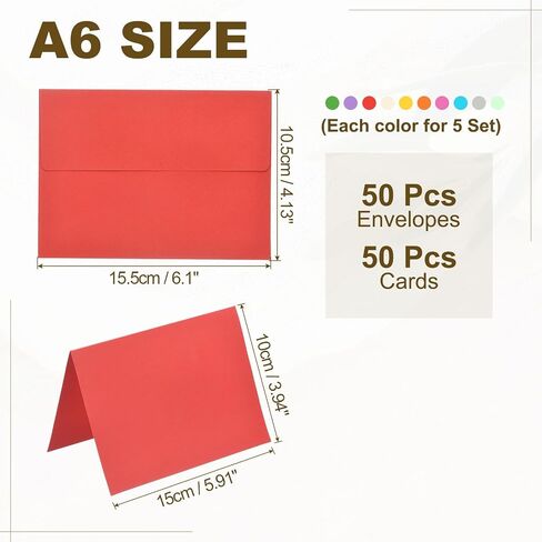 PATIKIL 50Pack Grass Green 5x7 Blank Cards and Envelopes, Self Seal A7 Envelopes with Folded Cardstock Small for Greeting Cards Wedding Greeting Birthday Invitations Letter Mailing in Saudi Arabia