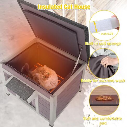 Aivituvin المعزول في الهواء الطلق Cat House مقاومة للماء خارج ملجأ القط الوحشي لفصل الشتاء 100 ٪ معزول in Kuwait