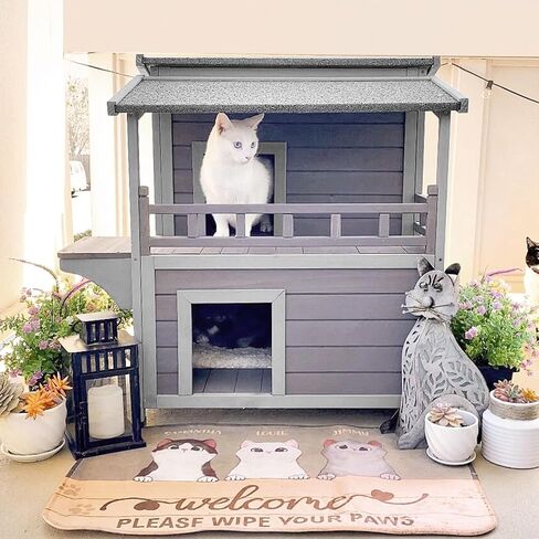 Aivituvin المعزول في الهواء الطلق Cat House مقاومة للماء خارج ملجأ القط الوحشي لفصل الشتاء 100 ٪ معزول in Kuwait