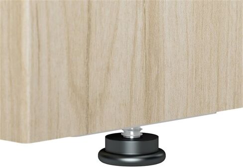 Bush Business Furniture Arrive 72W x 72D L Shaped Reception Desk with Shelf in Natural Elm, Modern Receptionist Station for Office Waiting Room in Saudi Arabia