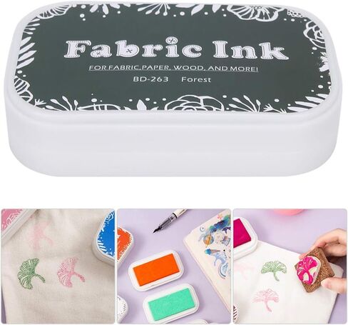 Stamp Ink Pads for Rubber Stamps, Stamp Pads for Card Making Wood Fabric and Paper(Forest Green) in Saudi Arabia