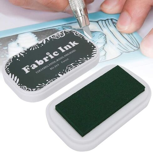 Stamp Ink Pads for Rubber Stamps, Stamp Pads for Card Making Wood Fabric and Paper(Forest Green) in Saudi Arabia