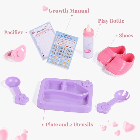 BABESIDE Baby Doll Girl, 15" Soft Realistic Baby Dolls with Unicorn Hoodie 10 Pieces Gift Accessories Set Muñecas para Niñas Real Life Toddler Dolls for Ages 3 4 5 6 7 8 9 Year Old Girls in Saudi Arabia