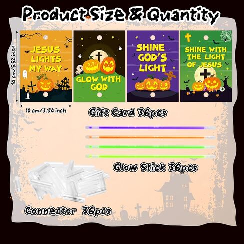 Haooryx First Day of School Gift Glow in the Dark Sticks - 36 Pack Bright School Year Glow Stick Bracelet with Gift Card for Student Reward Kids Back to School Classroom Prizes Party Favor Supply in Saudi Arabia