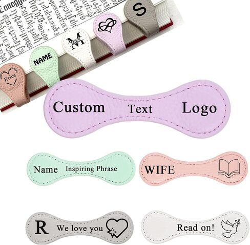 Personalized Leather Magnetic Bookmarks for Women Custom Engraved Motivational Text Book Marker Clip Gift for Book Lover Readers Women Kids(Leather Magnetic Bookmark) in Kuwait