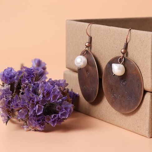 AKHAT 20 Pcs Copper Stamping Blanks Metal Letter Stamps for Jewelry Making Metal Tags and Dog Tag（Antique Bronze Tone, Circle and Oval） in Kuwait