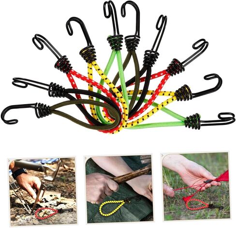 10pcs Elastic Tent Ropes Buckles Portable Tensioner for Wind Rope Outdoor Cord Tightener Hooks in Saudi Arabia