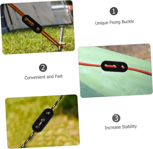 100Pcs Outdoor Tent Rope Tighteners Wind Rope Fasteners Durable Tent Cord Clips for Camping Lightweight and Portable Tent Accessories in Saudi Arabia