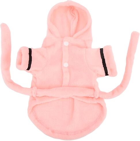 Dog Bathrobe Towel, Dog Drying Coat with Waistband Pink Pet Hooded Robe Puppy Hooded Pajama Bathrobe Dog Bath Robe for Drying Dogs(S) in Saudi Arabia