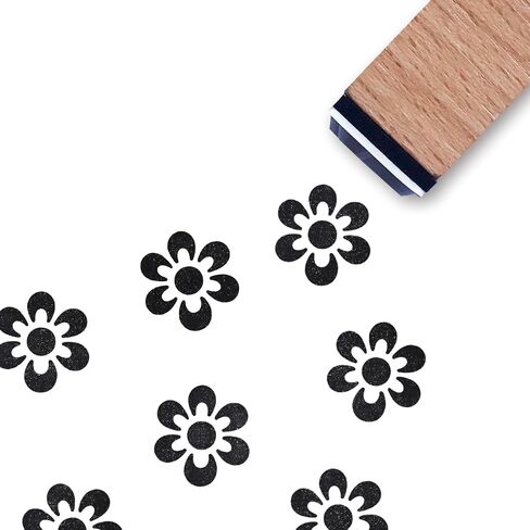 Vintage Flower Rubber Stamp, 3/5 Inch Small Mini Stamp for Scrapbooking Card Making Planner in Saudi Arabia