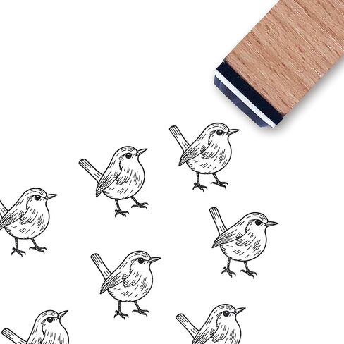 Robin Bird Rubber Stamp ، 3/5 بوصة ختم صغير صغير لمخطط صنع بطاقات Scrapbooking in Saudi Arabia