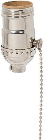 مقبس سلسلة سحب نحاسي B&P Lamp®، لمسة نهائية من النحاس العتيق، سلسلة سحب، وظيفة تشغيل/إيقاف، غلاف خيط Uno in Saudi Arabia