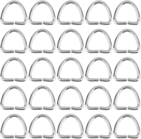 SUNNYCLUE 1 Box 200Pcs Metal Triangle Rings Silver Jump Ring Bulk 304 Stainless Steel Round Edge Buckle Connectors Opening Hook Easy Connection Flexible Linking Rings for Jewelry Making DIY Crafts in Saudi Arabia
