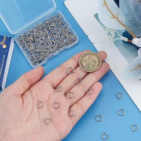 SUNNYCLUE 1 Box 200Pcs Metal Triangle Rings Silver Jump Ring Bulk 304 Stainless Steel Round Edge Buckle Connectors Opening Hook Easy Connection Flexible Linking Rings for Jewelry Making DIY Crafts in Saudi Arabia