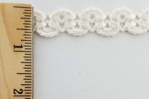 3/4" Double Scalloped Braid Gimp Trim - 12 Continuous Yards - Many Colors! (Bordeaux) in Kuwait