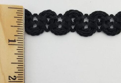 3/4" Double Scalloped Braid Gimp Trim - 12 Continuous Yards - Many Colors! (Bordeaux) in Kuwait