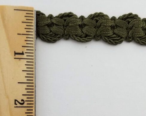 3/4" Double Scalloped Braid Gimp Trim - 12 Continuous Yards - Many Colors! (Bordeaux) in Kuwait