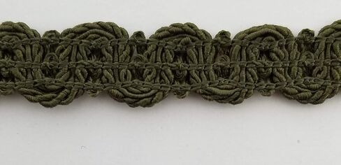 3/4" Double Scalloped Braid Gimp Trim - 12 Continuous Yards - Many Colors! (Bordeaux) in Kuwait