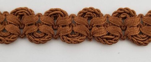 3/4" Double Scalloped Braid Gimp Trim - 12 Continuous Yards - Many Colors! (Bordeaux) in Kuwait