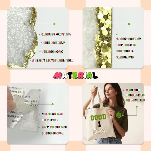 156PACK CHENILLE LETTER PATCES لاصق ذاتي للحرف DIY ، حقائب الظهر ، القبعات وديكور العطلات ، 26 بقع خطاب Chenille+تصحيحات رقم+تصحيحات الرموز in Saudi Arabia