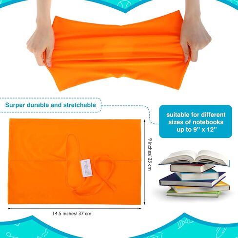 Sherr 28 Pcs Stretchable Book Covers 14.5 x 9 Inch Stretchy Durable Protector Covers Washable Reusable Textbooks Cloth for Classroom Most Hardcover Book About 9 x 12 Inch in Saudi Arabia
