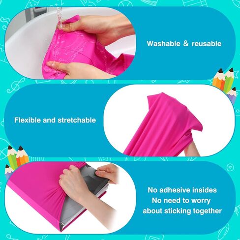 Sherr 28 Pcs Stretchable Book Covers 14.5 x 9 Inch Stretchy Durable Protector Covers Washable Reusable Textbooks Cloth for Classroom Most Hardcover Book About 9 x 12 Inch in Saudi Arabia