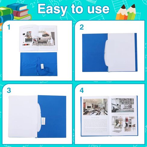 Sherr 28 Pcs Stretchable Book Covers 14.5 x 9 Inch Stretchy Durable Protector Covers Washable Reusable Textbooks Cloth for Classroom Most Hardcover Book About 9 x 12 Inch in Saudi Arabia