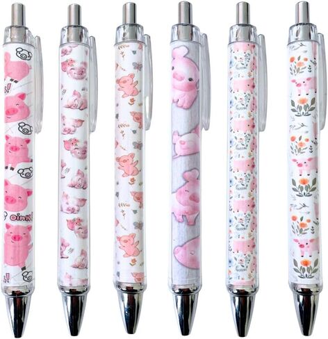 Pig Writing Pens 6pc Fun Fun Fun Funder Cool رائعتين الخنازير Pigpen للمدرسة لوازم المكاتب المدرسية الحفلات موضوعات Notepad Sticky Notes Assists Admities Stuff Beledsibles for Kids Women in Saudi Arabia