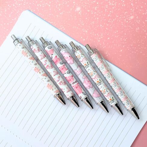 Pig Writing Pens 6pc Fun Fun Fun Funder Cool رائعتين الخنازير Pigpen للمدرسة لوازم المكاتب المدرسية الحفلات موضوعات Notepad Sticky Notes Assists Admities Stuff Beledsibles for Kids Women in Saudi Arabia