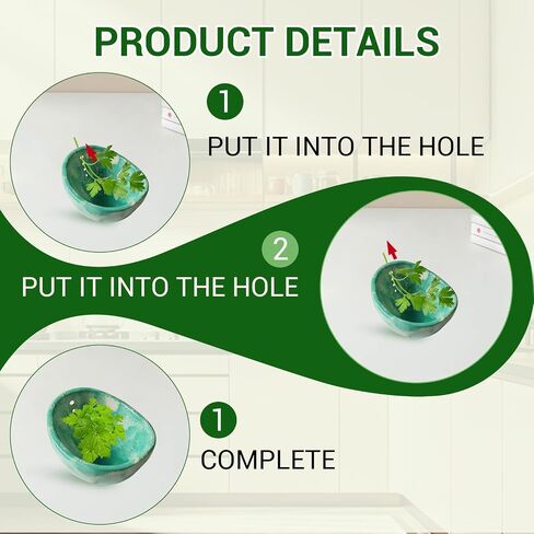 Pottery Herb Stripper Bowl, Herb Stripper Tool, Kitchen Herb Stripping Tool with Various Hole Sizes for Leaf Removal, Herb Stripping Bowl for Kale, Thyme, Basil, Rosemary Stripper (White Glaze) in Saudi Arabia