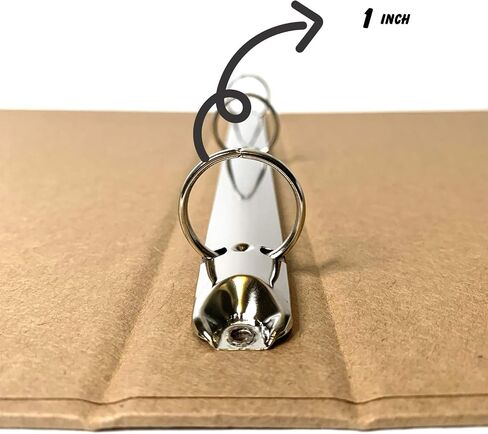 3-Ring Kraft Binder (2/Pack) 1-inch Hardcover Organizer. Holds 200 Sheets Capacity, Durable, 3-Hole Punch Presentation Planner, Stationery Recycled Chipboard (Letter Sized) in Saudi Arabia