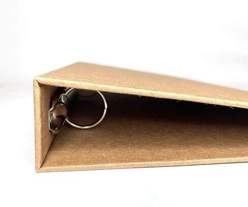 3-Ring Kraft Binder (2/Pack) 1-inch Hardcover Organizer. Holds 200 Sheets Capacity, Durable, 3-Hole Punch Presentation Planner, Stationery Recycled Chipboard (Letter Sized) in Saudi Arabia