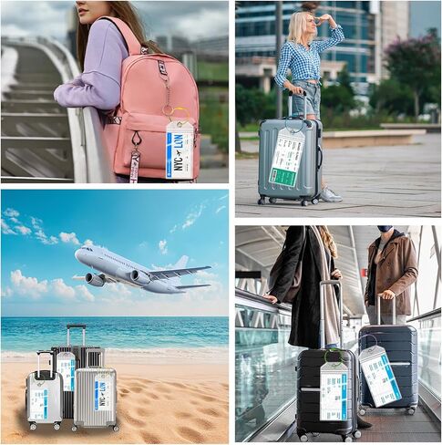 8 Pcs Cruise Luggage Tags Holders, Clear Cruise Luggage Bag Tags with Zip Seal & Steel Loops Reusable, for Cruise Ships, ID Badge, Cruise Travel Accessories in Kuwait