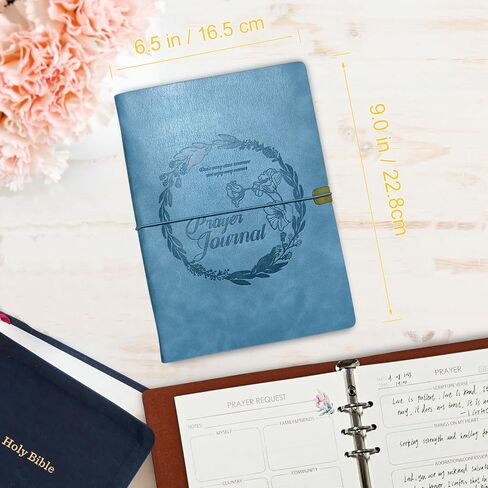 Prayer Journal for Woman, Leather Bible Journal, Devotional Journal for Women and Men, Bible Study Journal for Christians, Bible Notebooks for Note Taking (Brown) in Kuwait