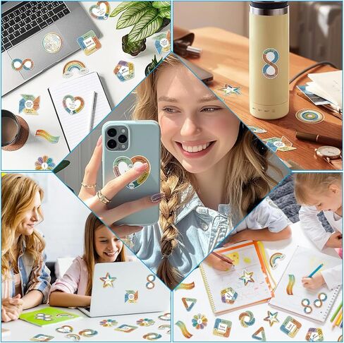 45 Pcs Anxiety Sensory Stickers Textured Sensory Stickers Anti Stress Anxiety Relief Items Adhesive Tactile Fidget Tool for Classroom Desk Adults Teens Anxiety Relief in Saudi Arabia