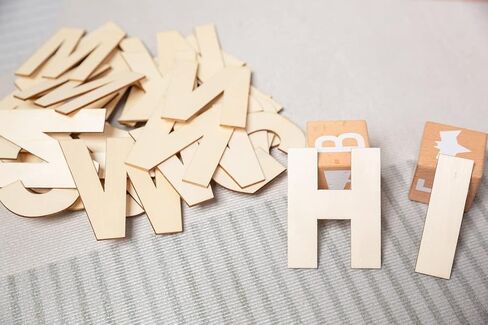 FROSTDONKEY 162 Pieces 2 Inch Unfinished Wooden Craft Letters with Storage Tray, 2 in Small Wooden Alphabet Letters for Crafts, Wall Decor, DIY, Learning ABCs, 6pcs for Each in Saudi Arabia