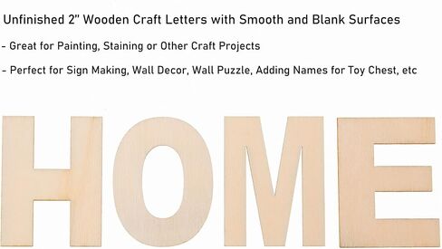 FROSTDONKEY 162 Pieces 2 Inch Unfinished Wooden Craft Letters with Storage Tray, 2 in Small Wooden Alphabet Letters for Crafts, Wall Decor, DIY, Learning ABCs, 6pcs for Each in Saudi Arabia